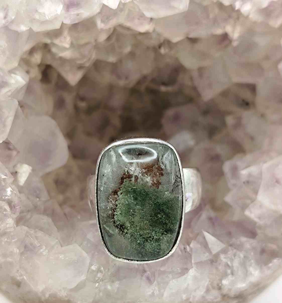 Anillo de Cuarzo Chamánico de plata