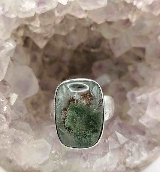 Anillo de Cuarzo Chamánico de plata