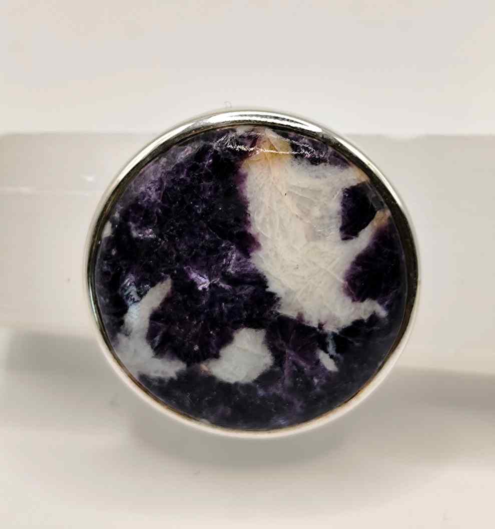 Anillo de Lepidolita de plata