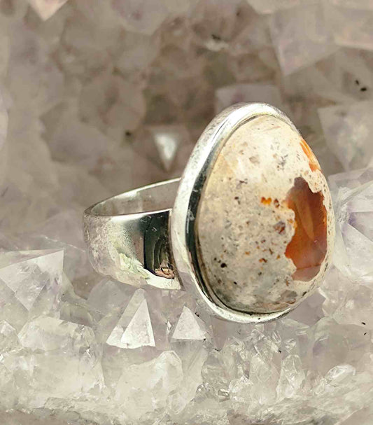 Anillo de Ópalo Fuego de plata