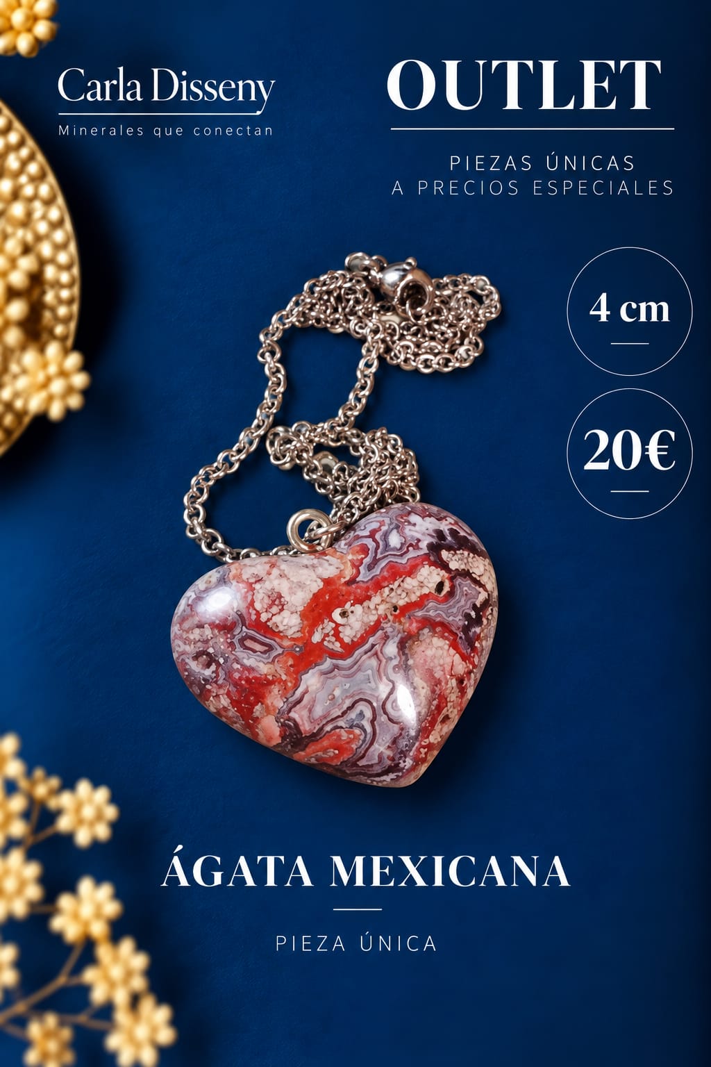 Colgante de Ágata Mexicana
