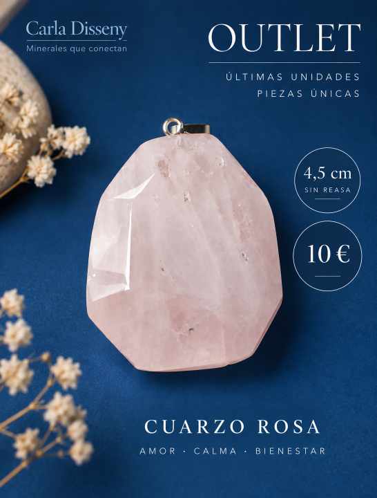 Colgante de Cuarzo Rosa