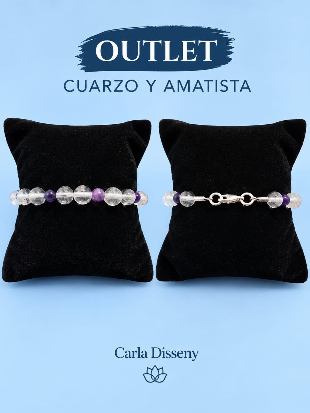 Pulsera de Cuarzo y Amatista