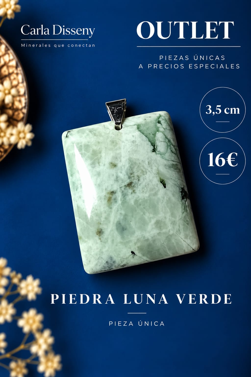 Colgante de Piedra Luna Verde