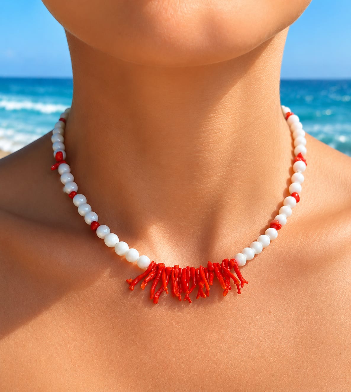 Collar de Coral con Nácar