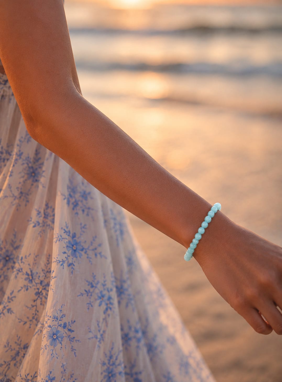 Conjunto de Collar con Colgante y Pulsera de Amazonita