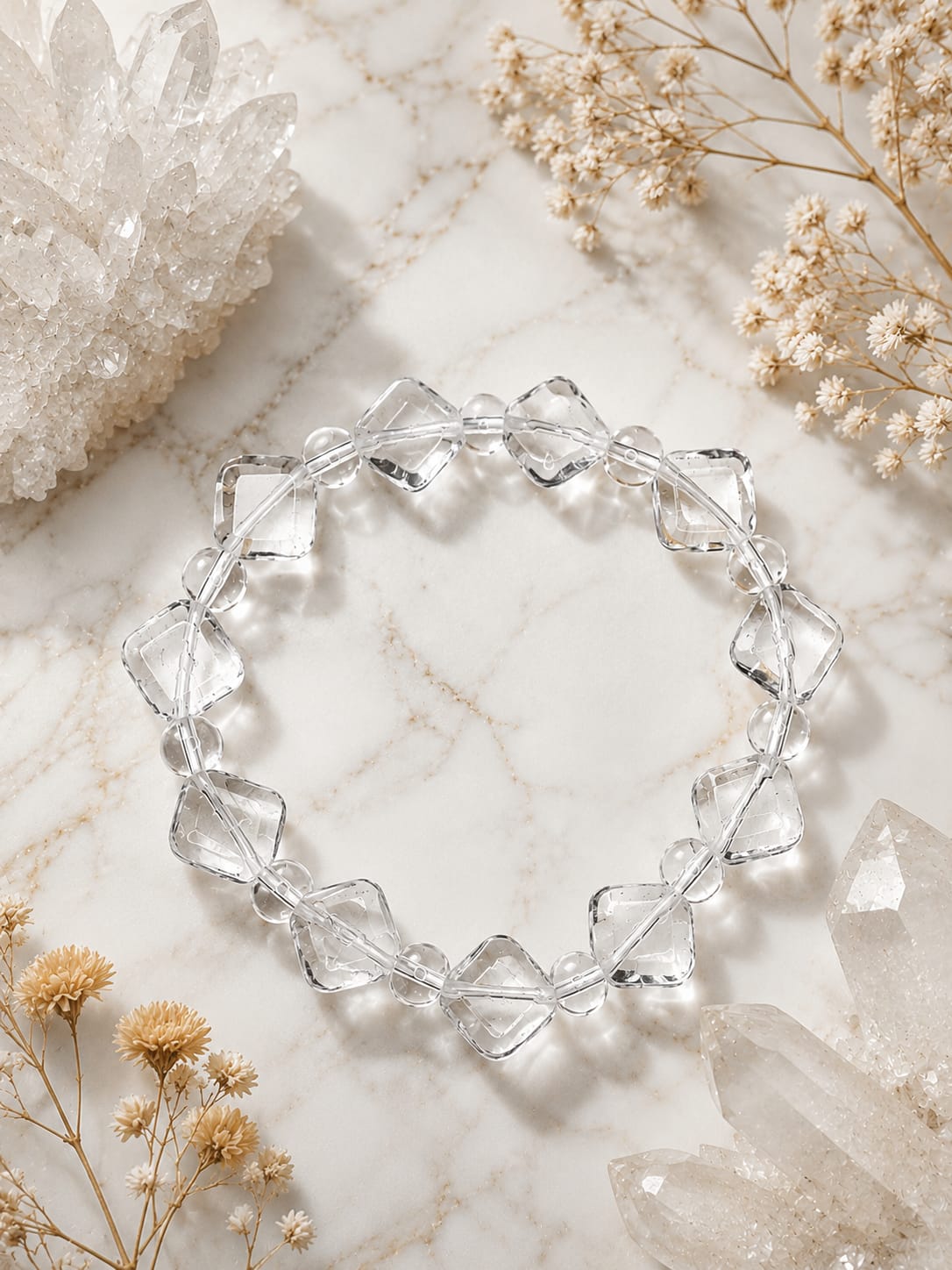 Pulsera de Cuarzo Rombo