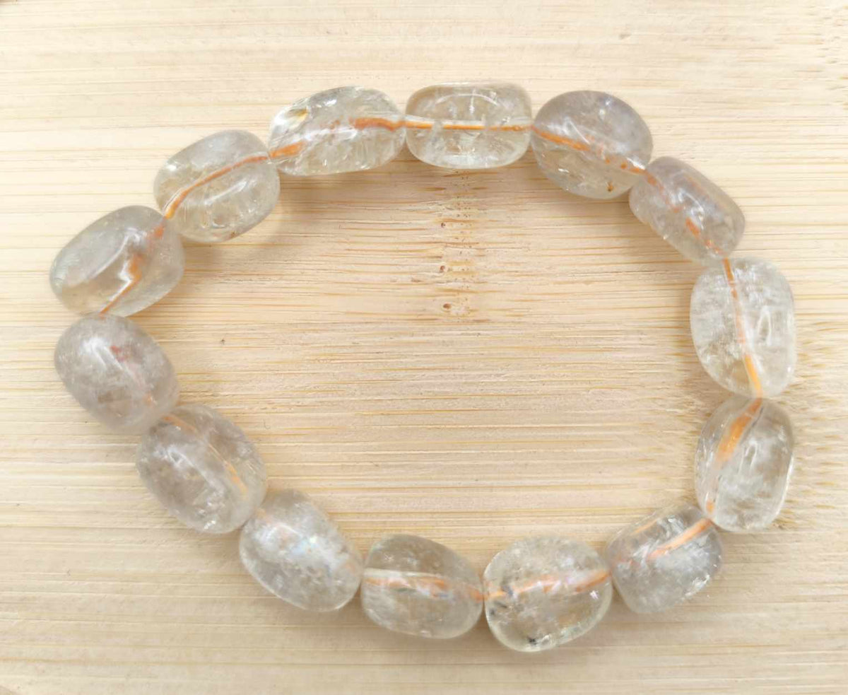 Bracelet en citrine de forme libre