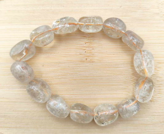 Bracelet en citrine de forme libre