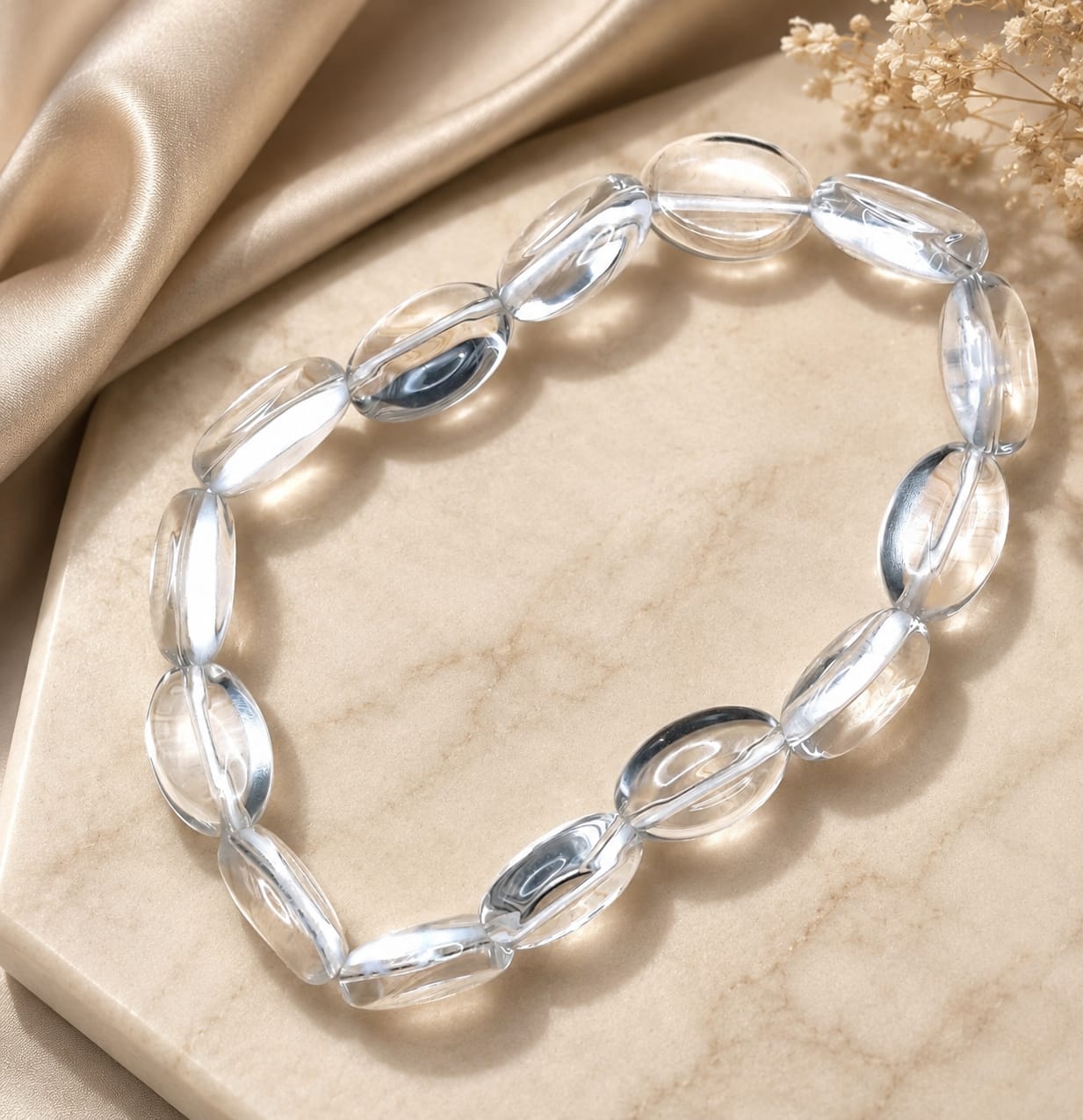 Pulsera de Cuarzo de Forma Libre