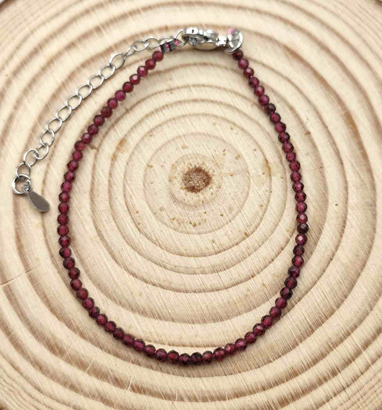 Pulsera de Granate Facetado