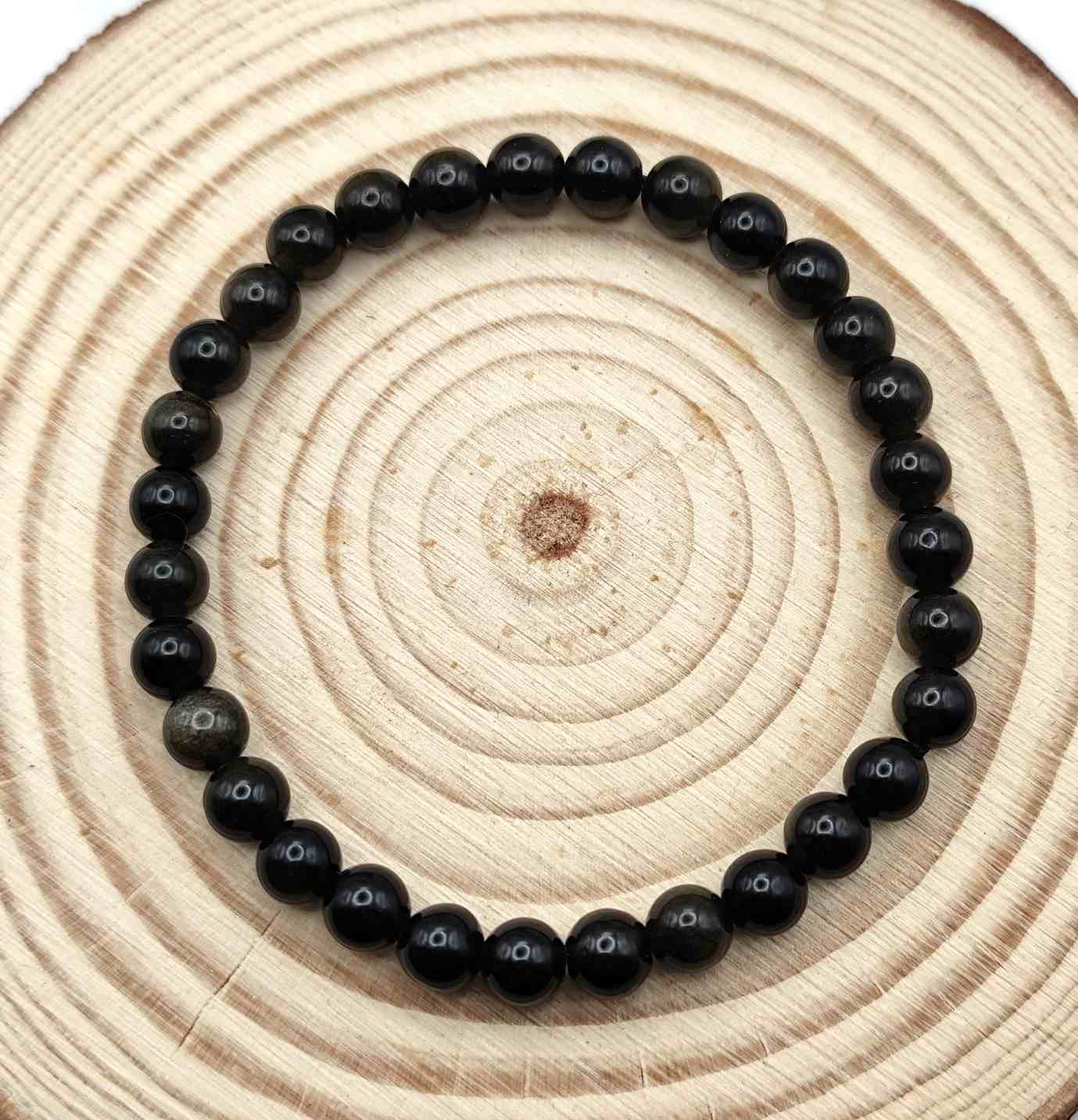 Pulsera de Obsidiana Dorada
