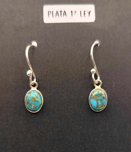 Pendientes de Turquesa de plata