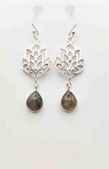 Pendientes de Labradorita de plata