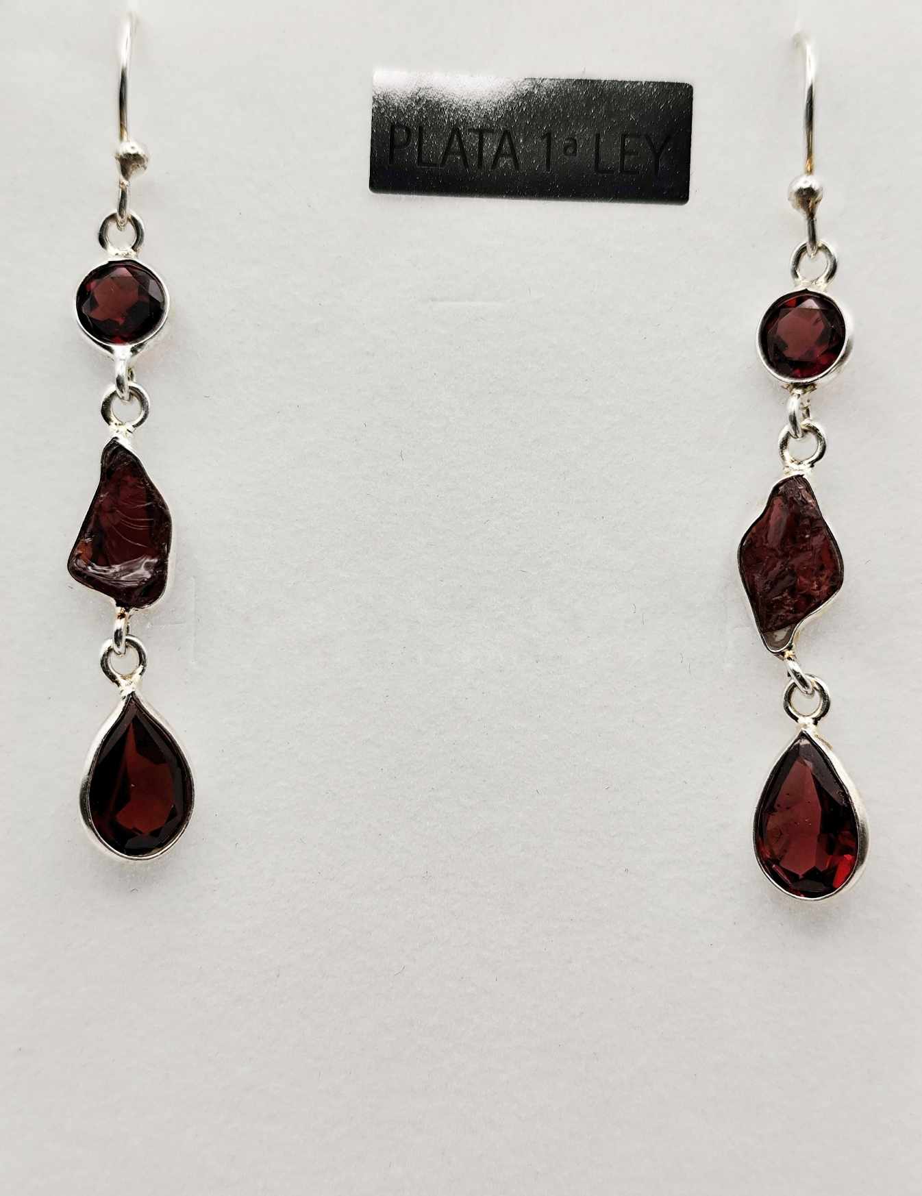 Pendientes de Ónix Negro de plata