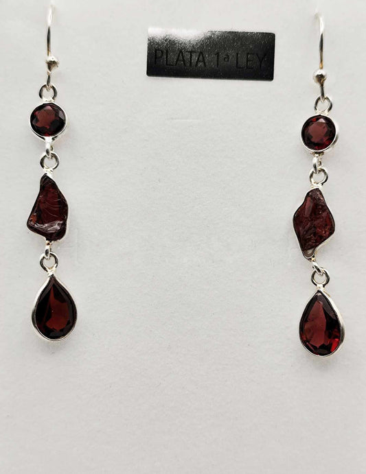 Pendientes de Ónix Negro de plata