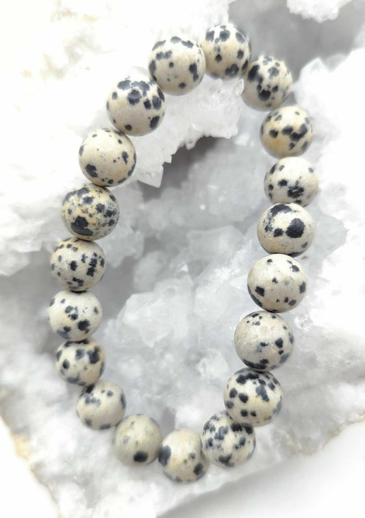 Bracelet en jaspe dalmatien