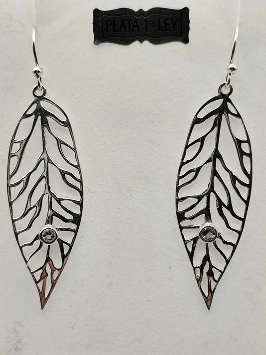 Pendientes de Amatista de Plata