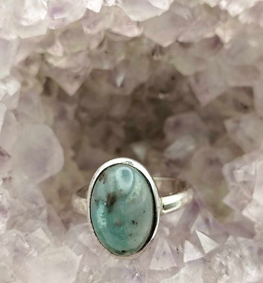 Anillo de Acuaprasa de plata