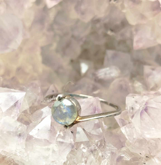 Anillo de Labradorita de plata