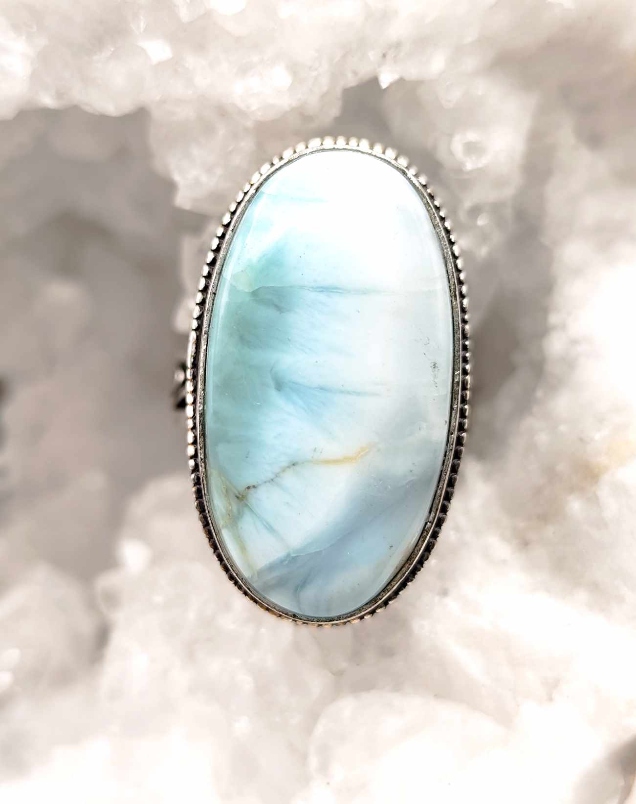 Anillo de Larimar Ovalado