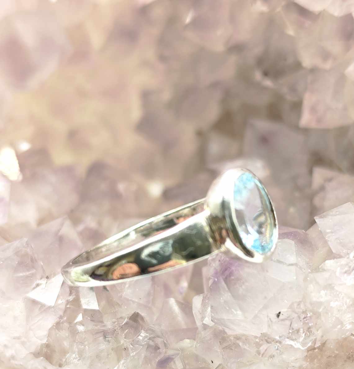 Anillo de Topacio de plata