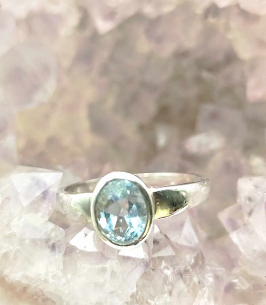 Anillo de Topacio de plata