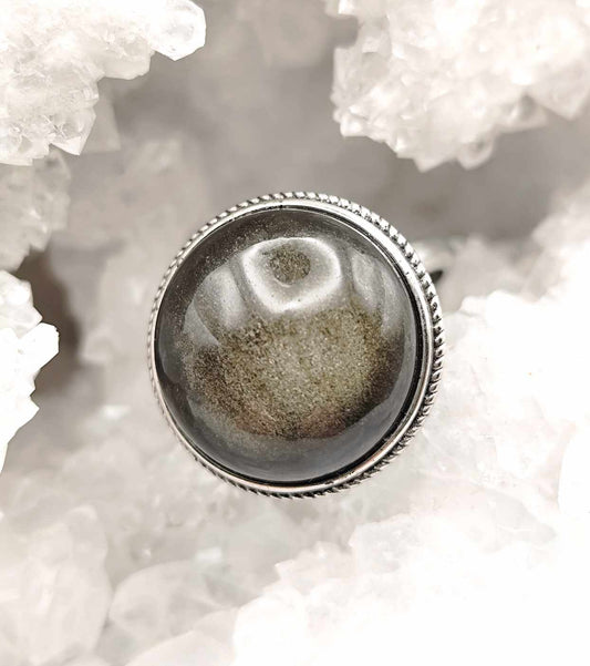 Anillo de Turmalina Plateada
