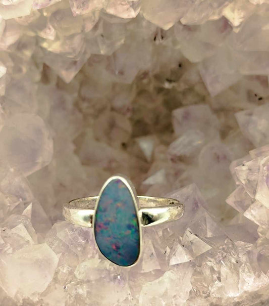 Anillo de Ópalo Bouler de plata