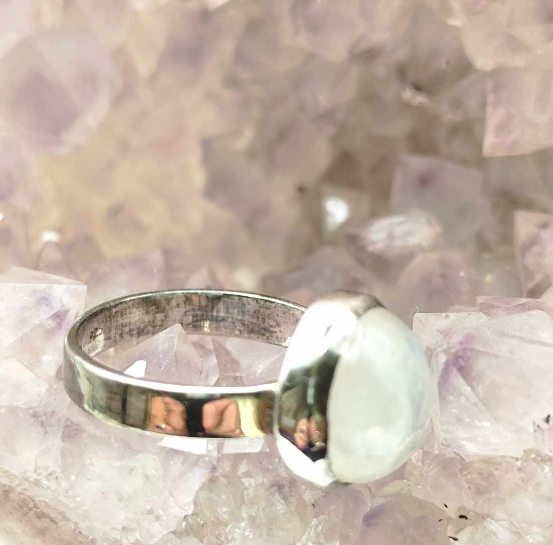 Anillo Piedra Luna de plata