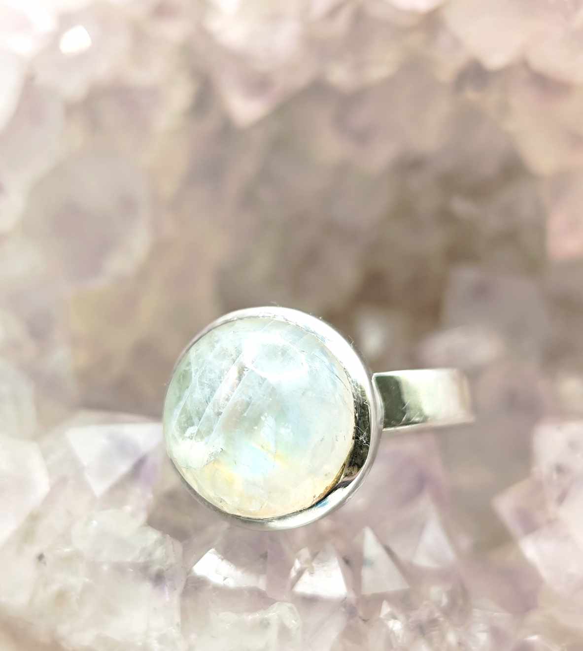 Anillo Piedra Luna de plata