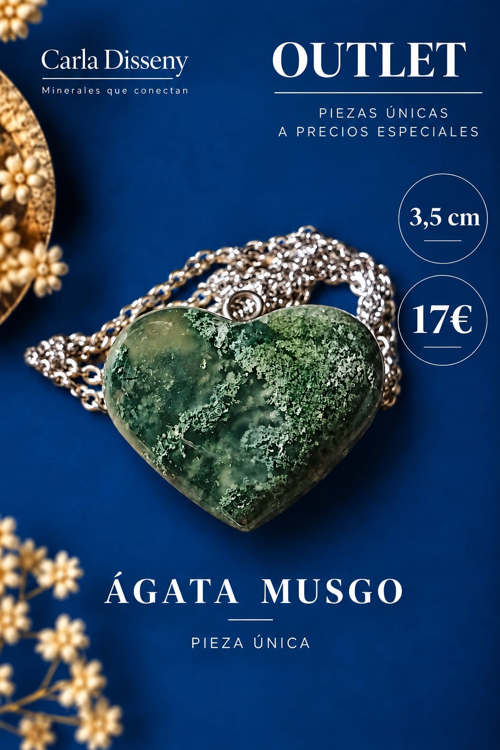 Colgante de Ágata Musgo