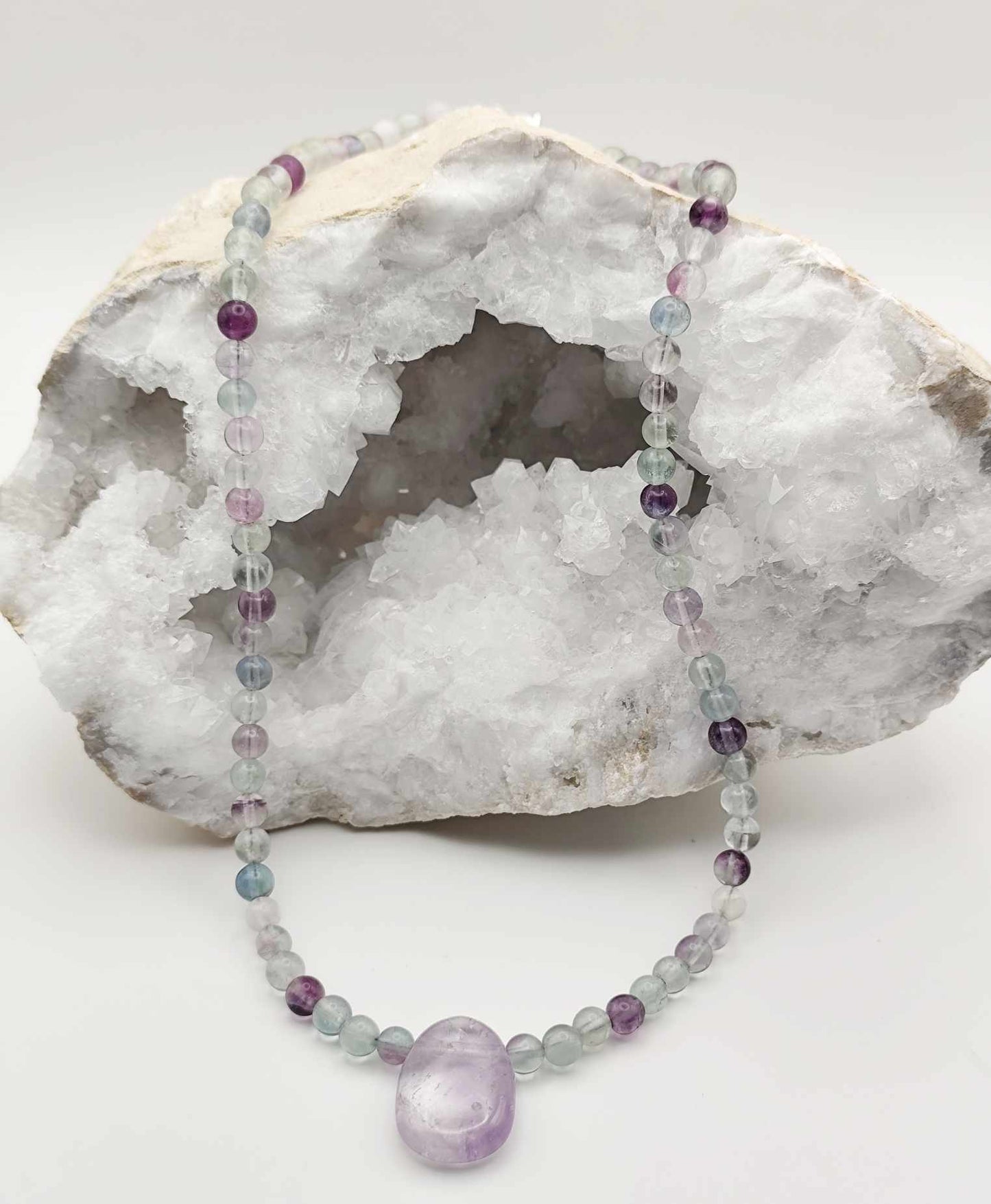 Collar de Amatista con Fluorita