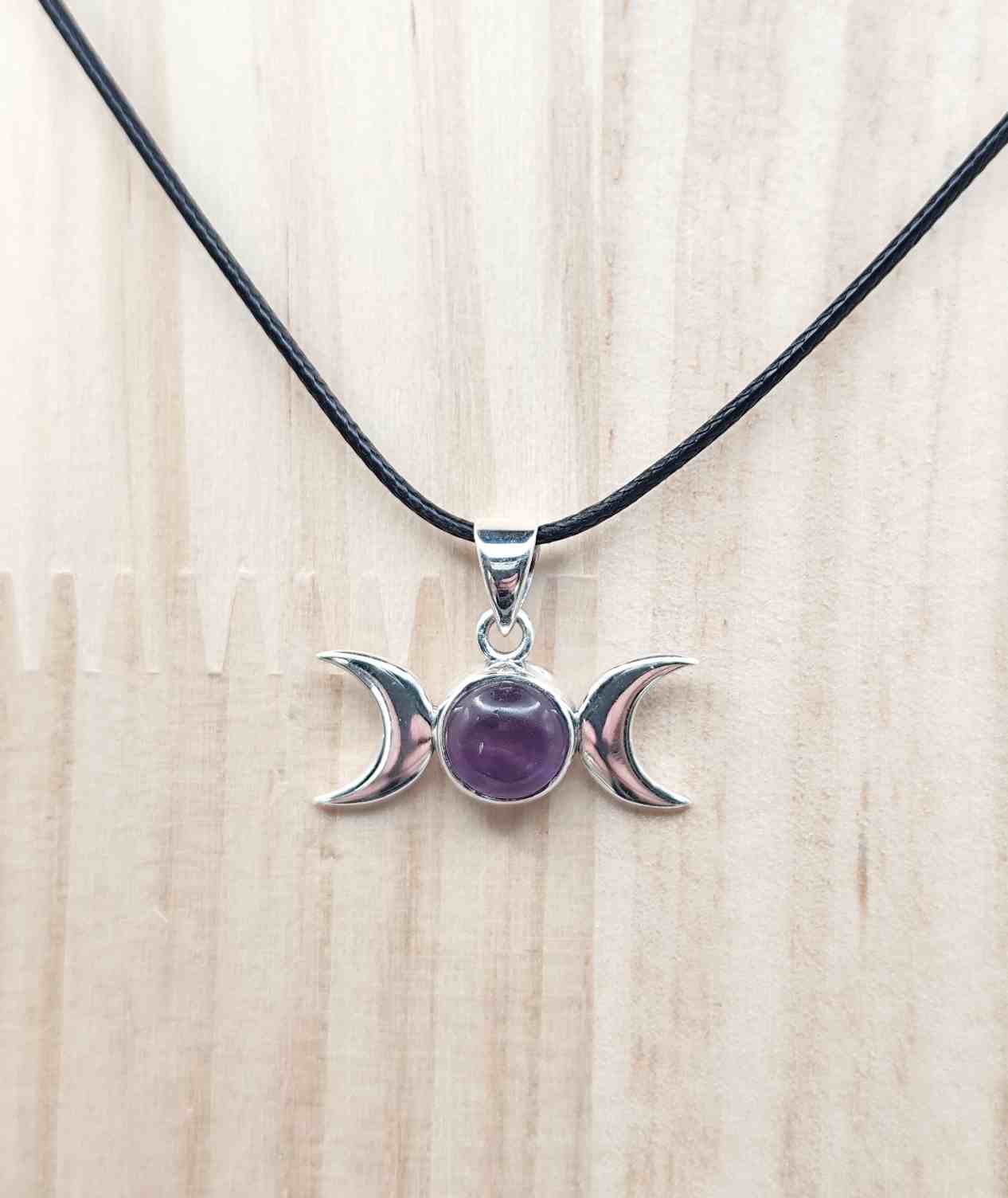 Colgante de Amatista en tripleluna
