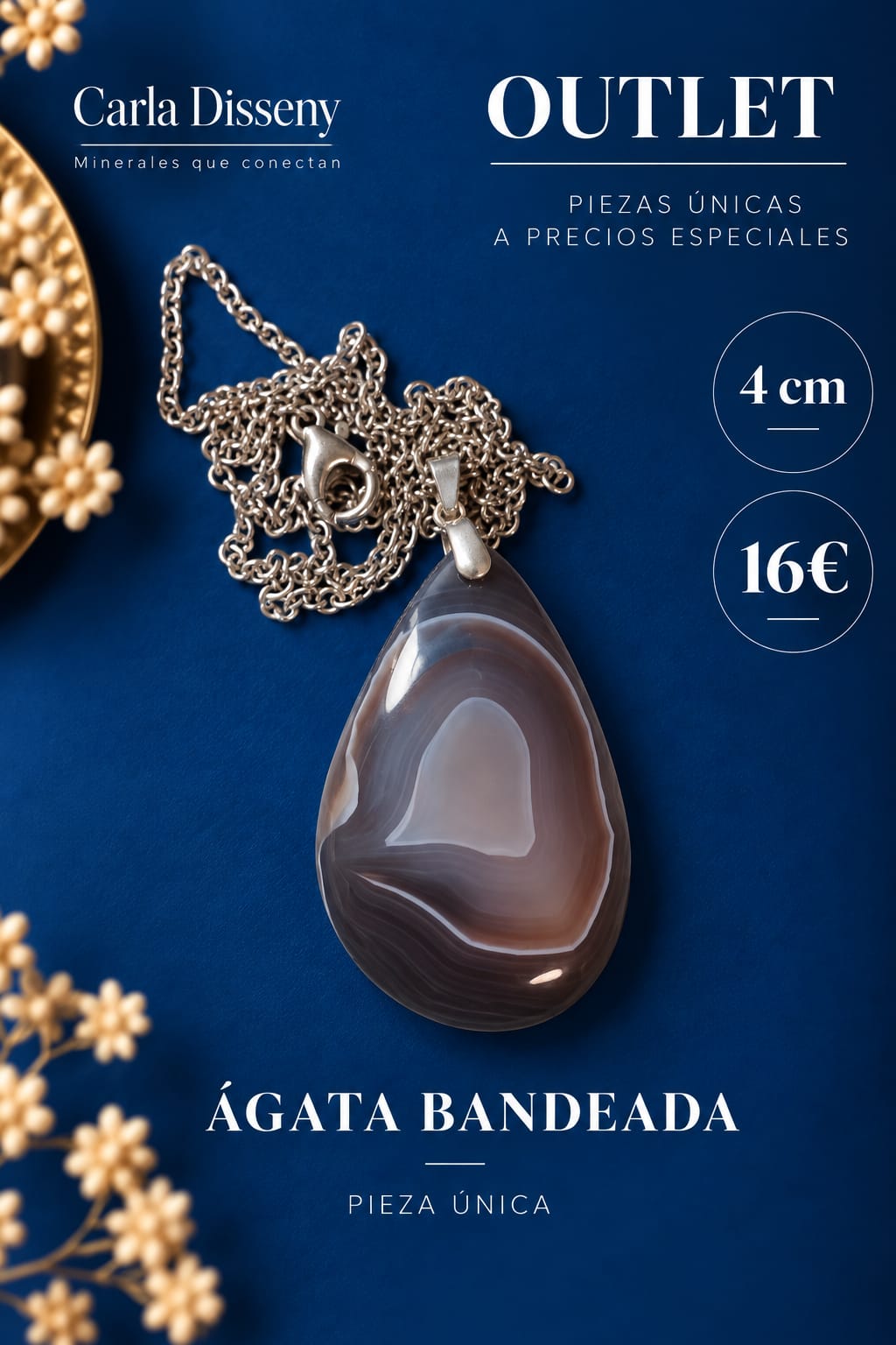 Colgante de Ágata Bandeada