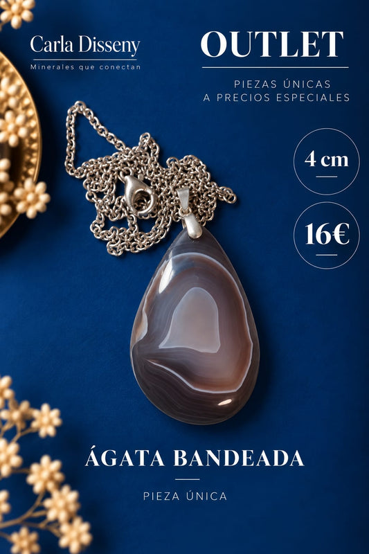 Colgante de Ágata Bandeada