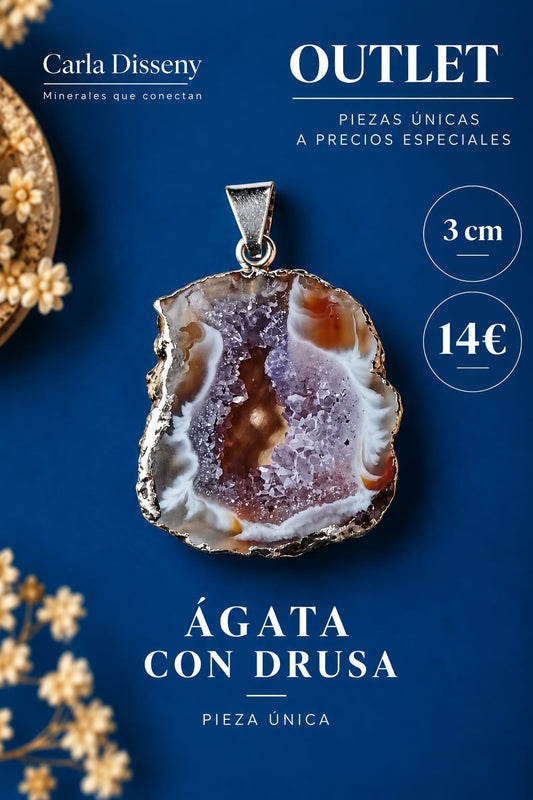 Colgante de Ágata con Drusa A