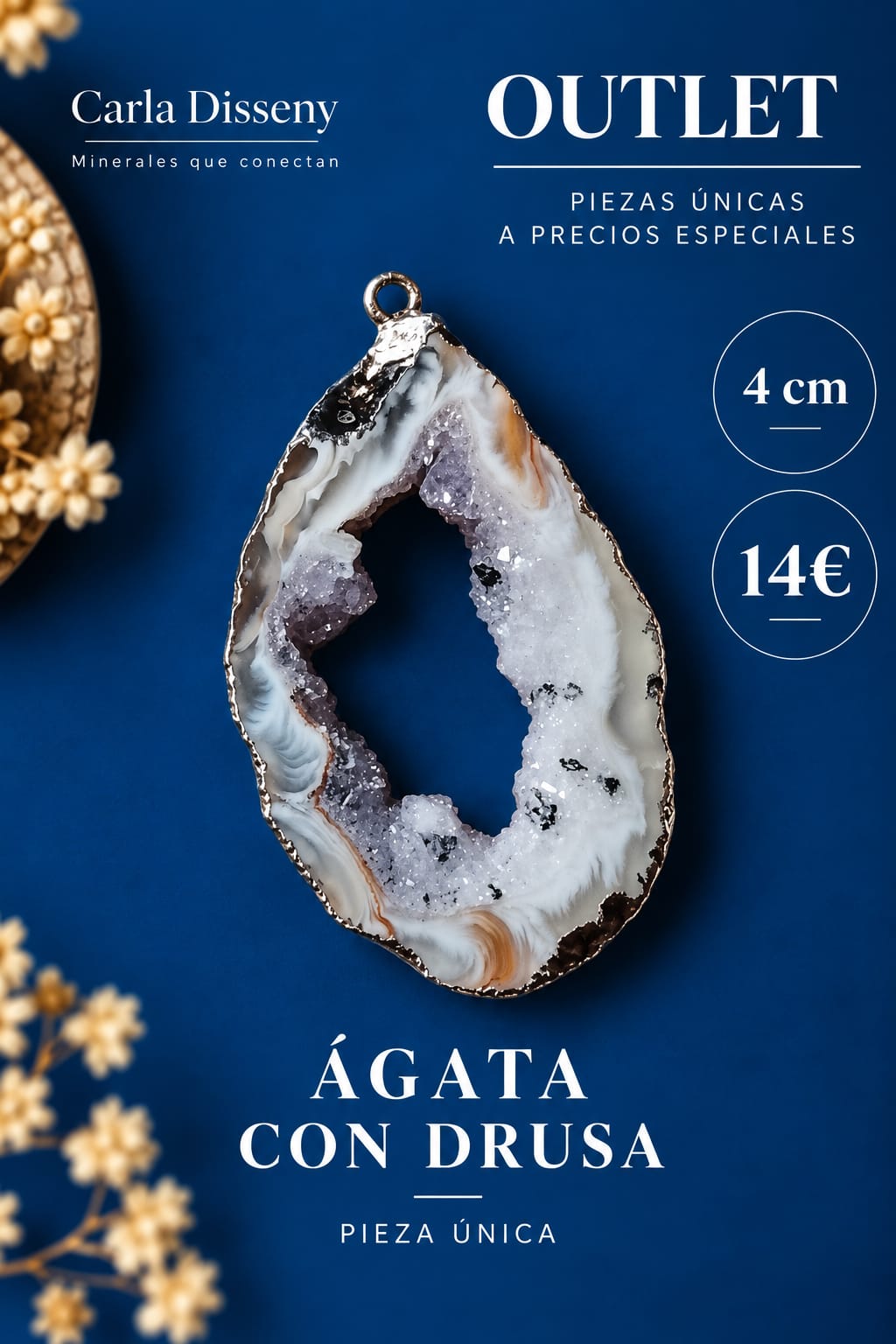 Colgante de Ágata con Drusa B