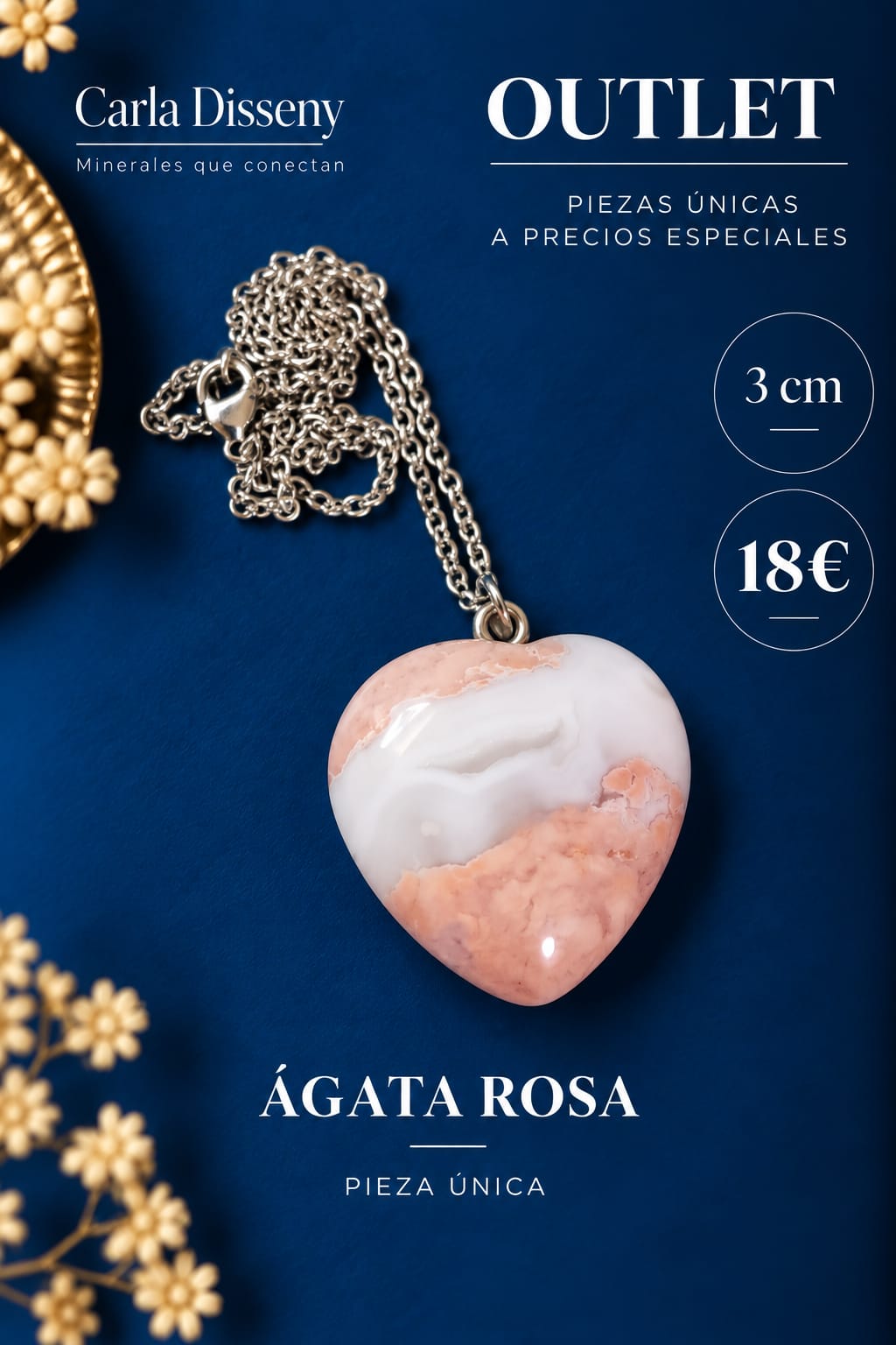 Colgante de Ágata Rosa