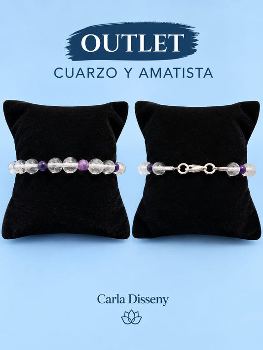 Pulsera de Cuarzo y Amatista
