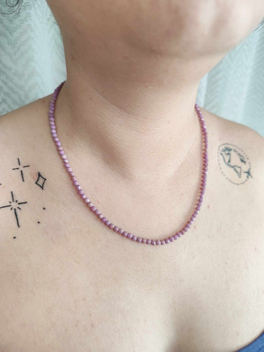 Collar de Fosfosiderita Facetada