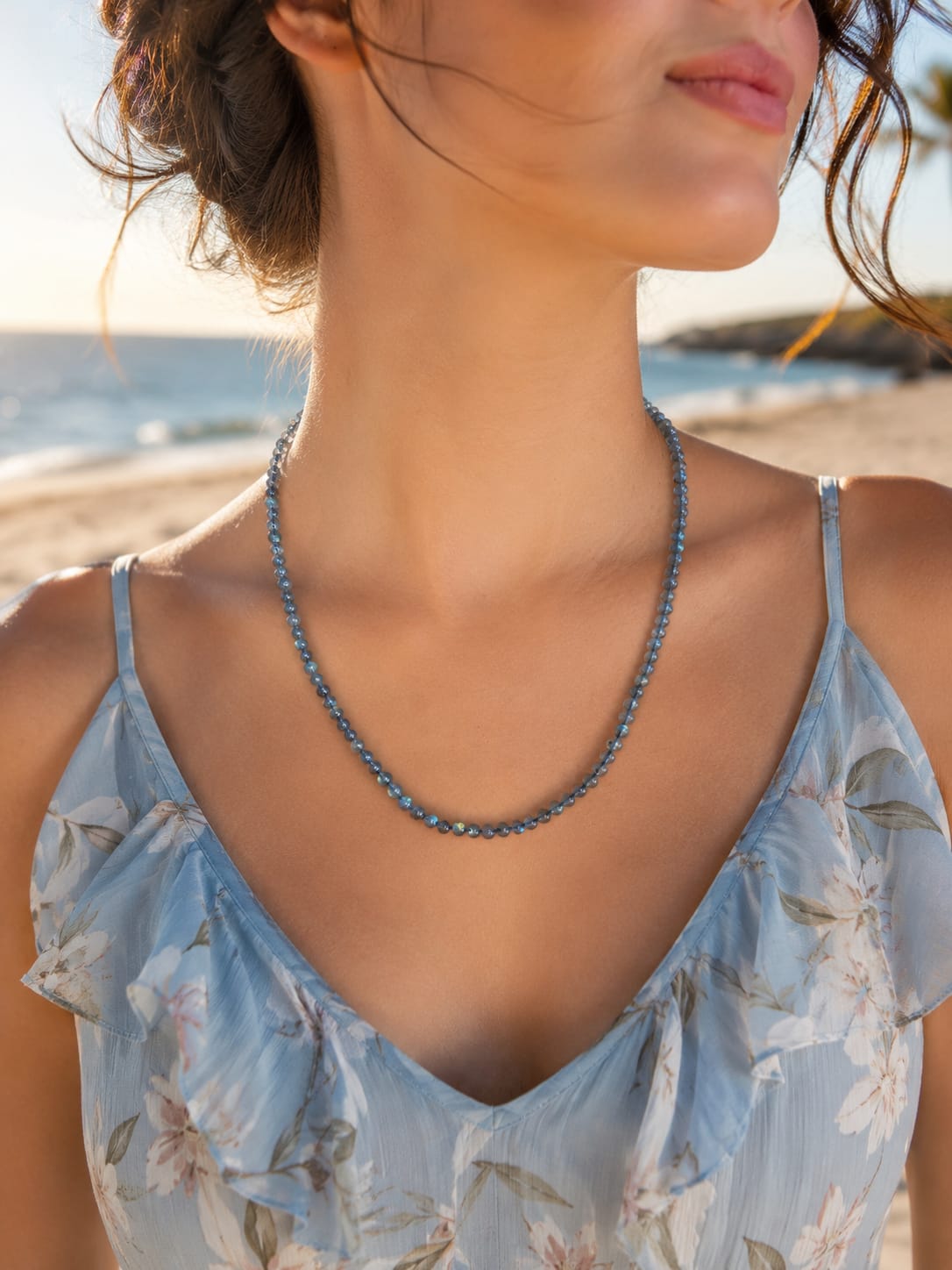 Conjunto de Collar y Pulsera de Labradorita