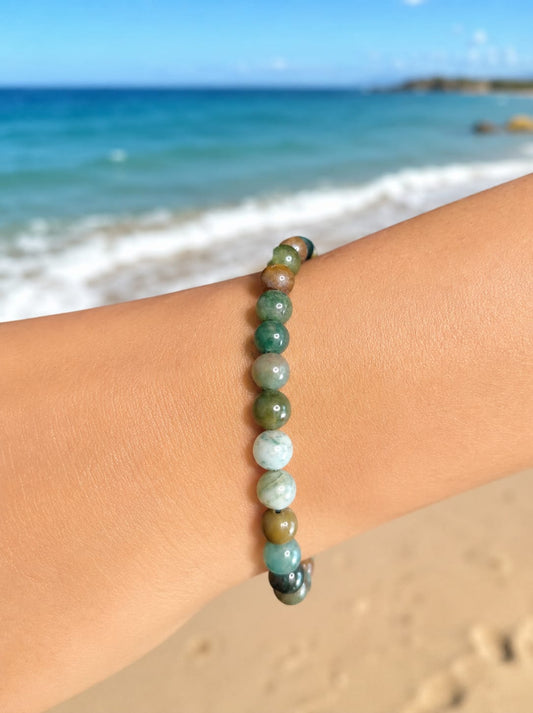 Pulsera de Ágata Musgo B