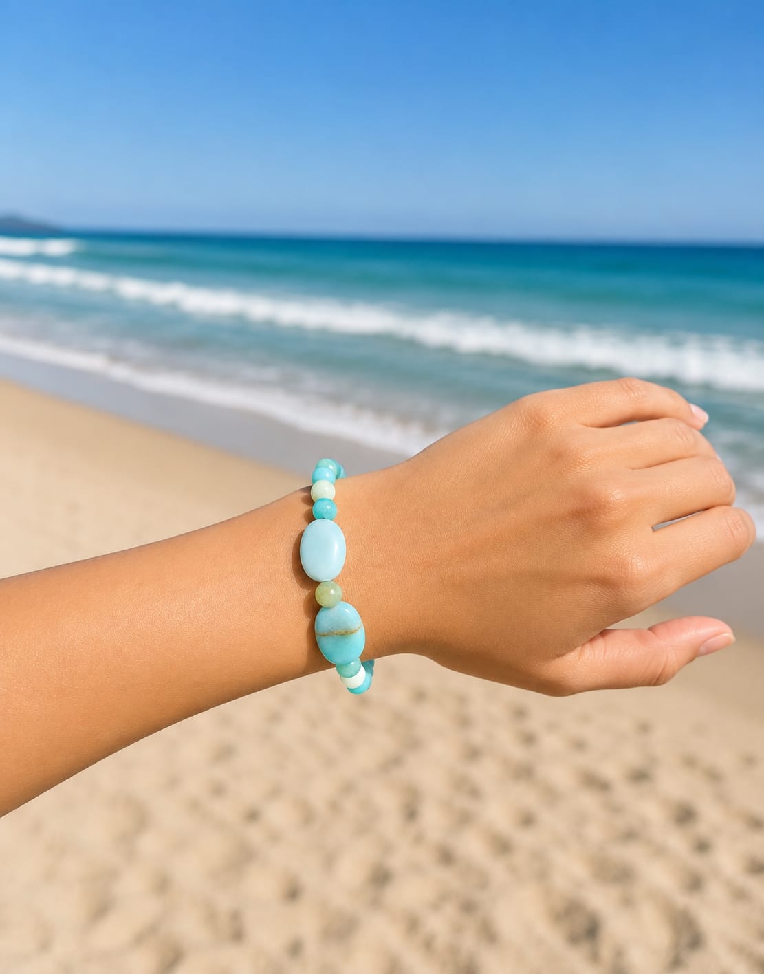 Conjunto de Collar y Pulsera de Amazonita