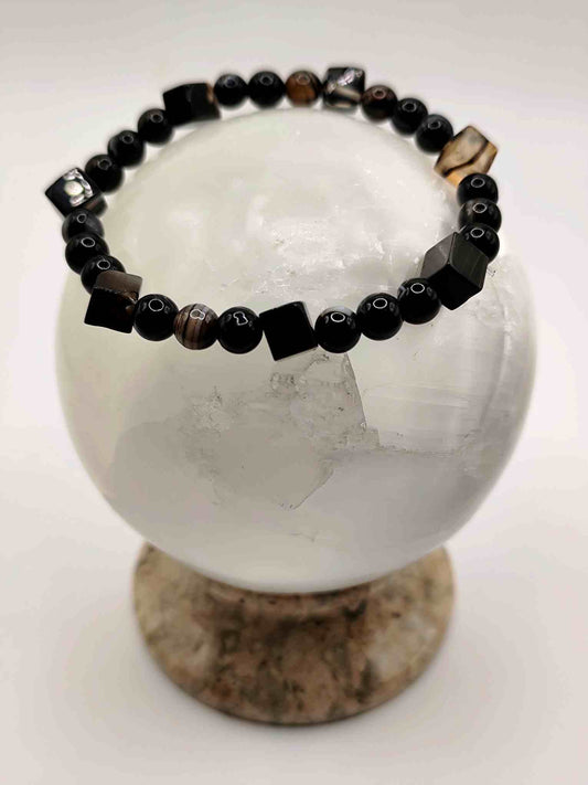 Pulsera de Agata Negra