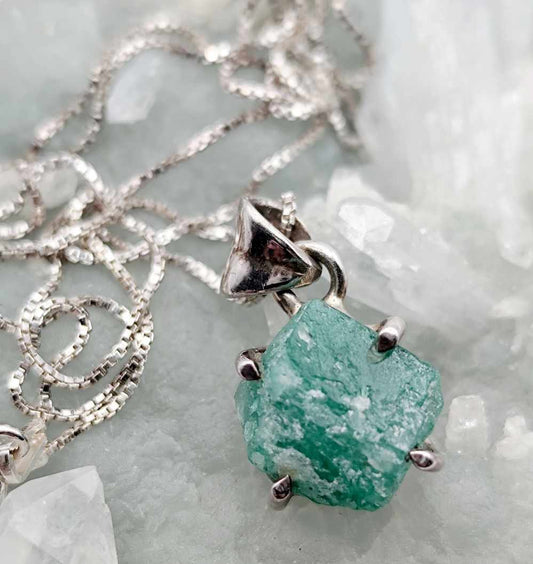 Colgante de Esmeralda de plata