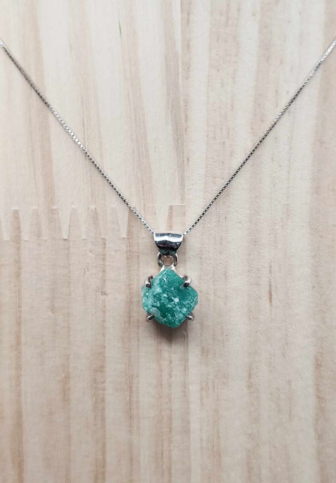 Colgante de Esmeralda de plata