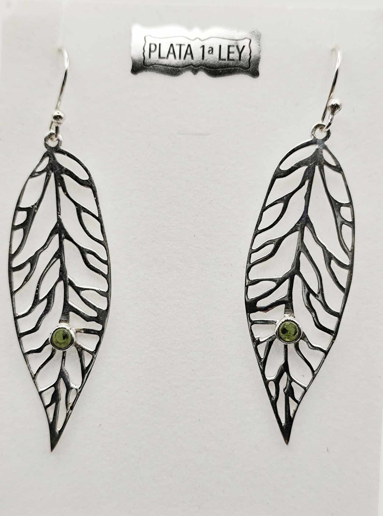 Pendientes de Olivino de Plata