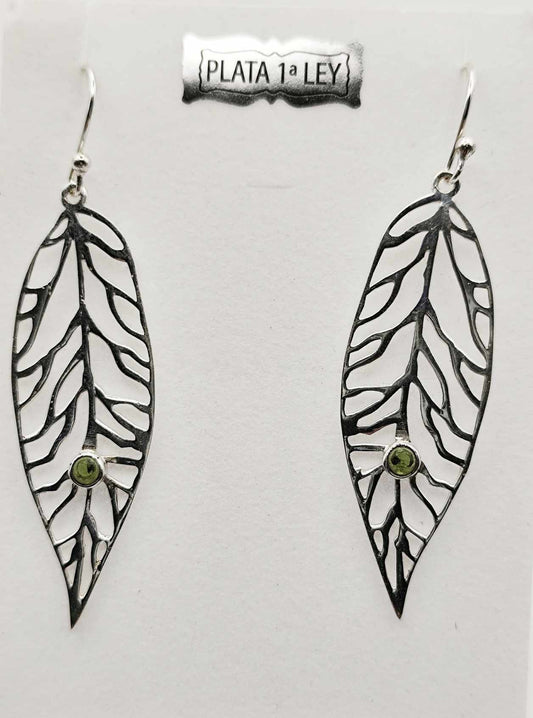 Pendientes de Olivino de Plata