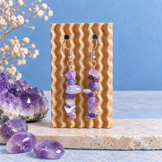 Pendientes de Amatista Chip